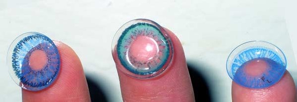 Виды голубых контактных линз